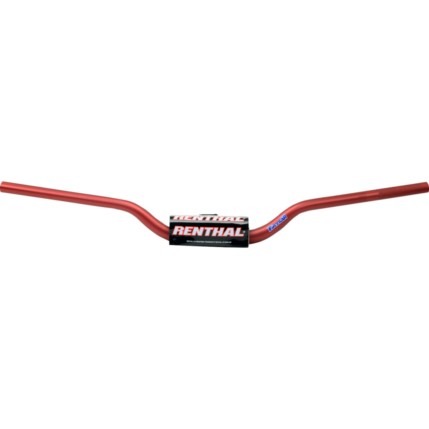 Renthal Fatbar Handlebars - Trials 100 Bou/Lampkin Red - Front View