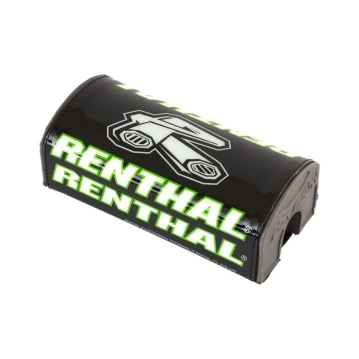 Renthal Fatbar Pads Black/Green/White - Angled Top View