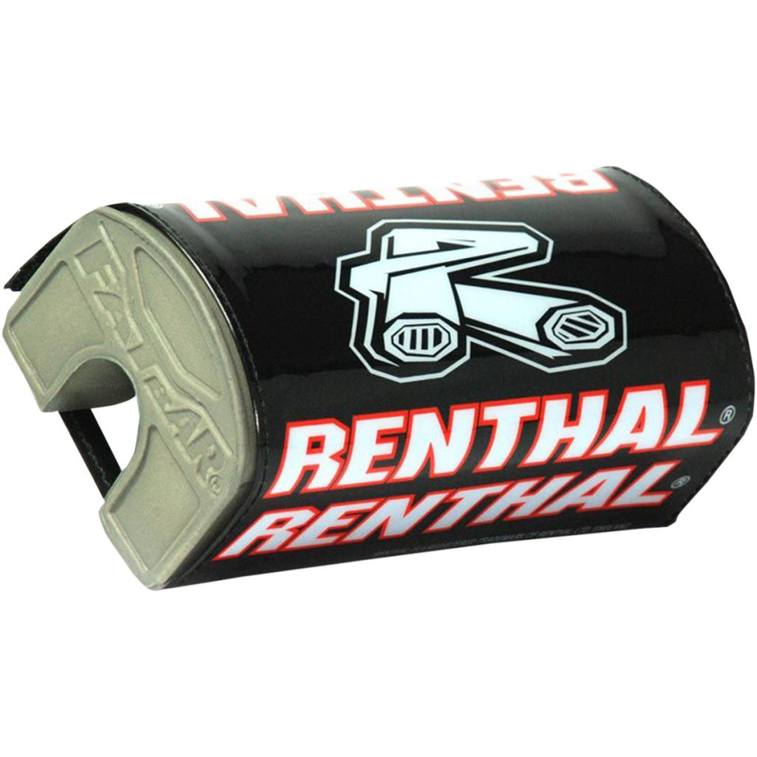 Renthal Fatbar Pads Black/White/Red - Angled Top View