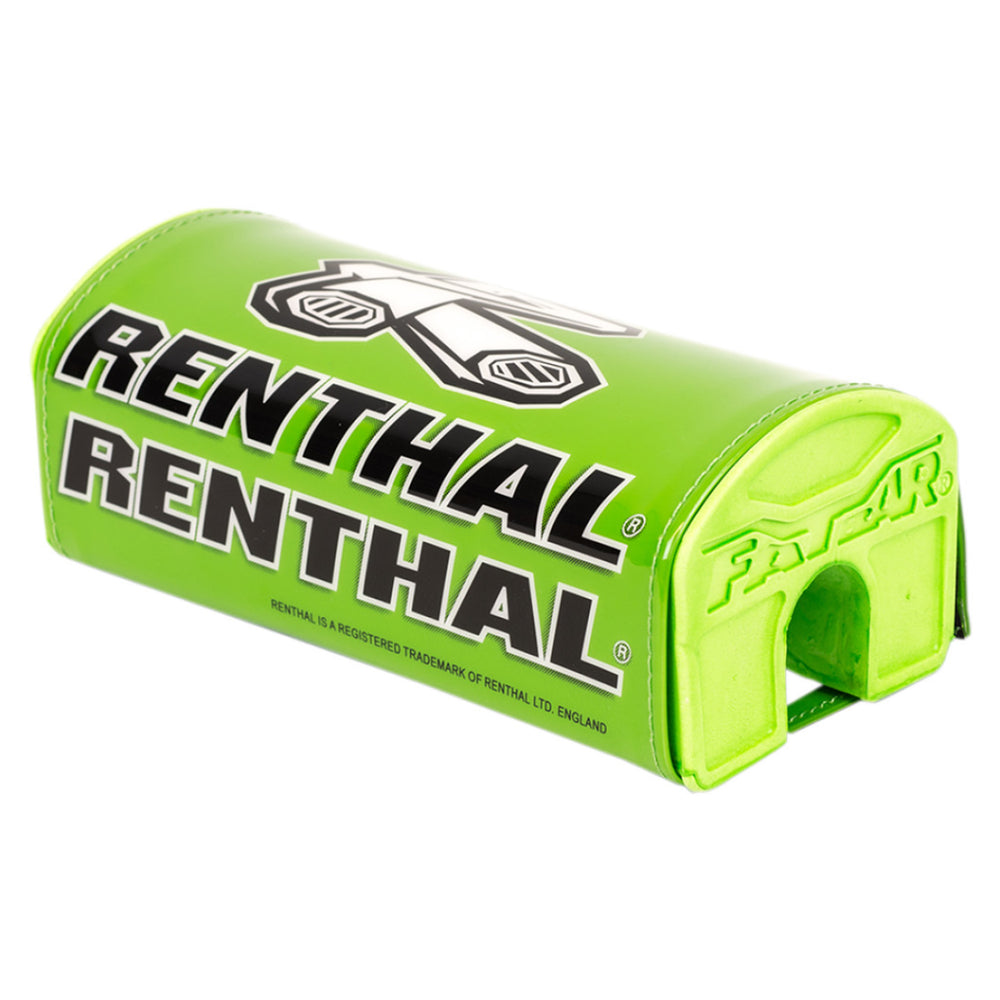 Renthal Fatbar Pads - Limited Edition Green - Angled Front View