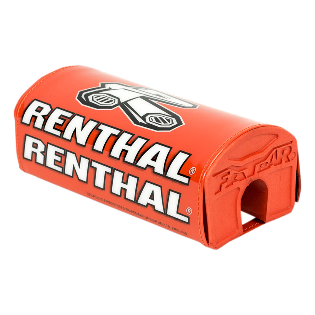 Renthal Fatbar Pads - Limited Edition Orange - Angled Front View