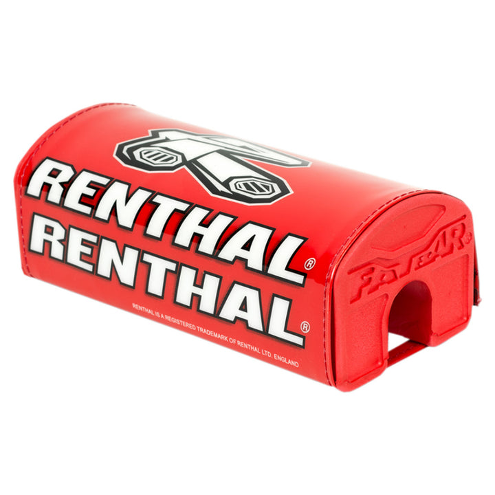 Renthal Fatbar Pads - Limited Edition Red - Angled Front View