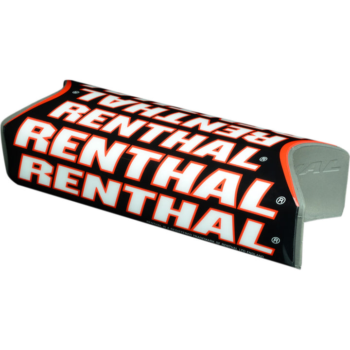 Renthal Team Issue Fatbar Pads Black/White/Red - Angled Front View