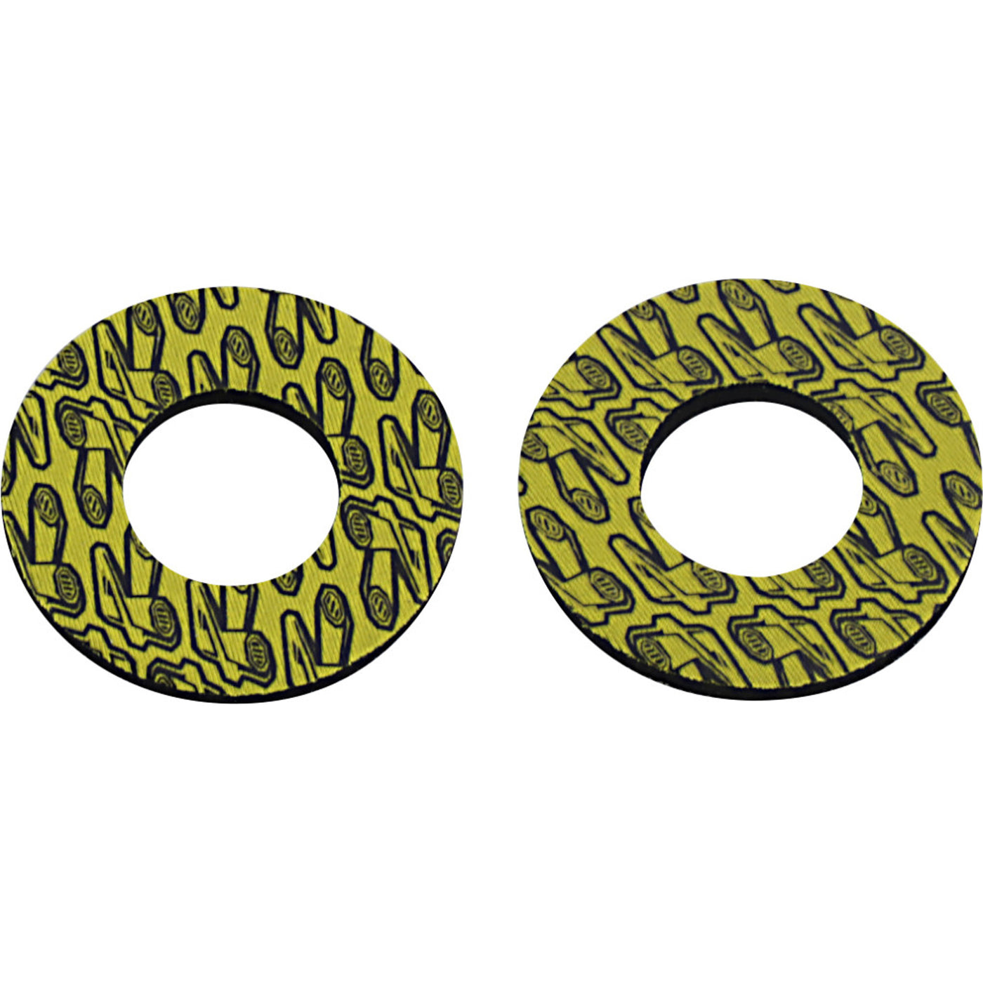 Renthal Grip Donutz Black/Yellow - Front View