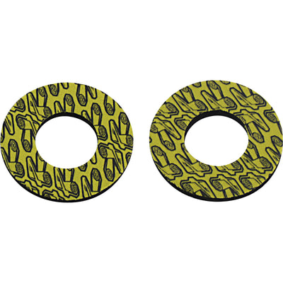 Renthal Grip Donutz Black/Yellow - Front View