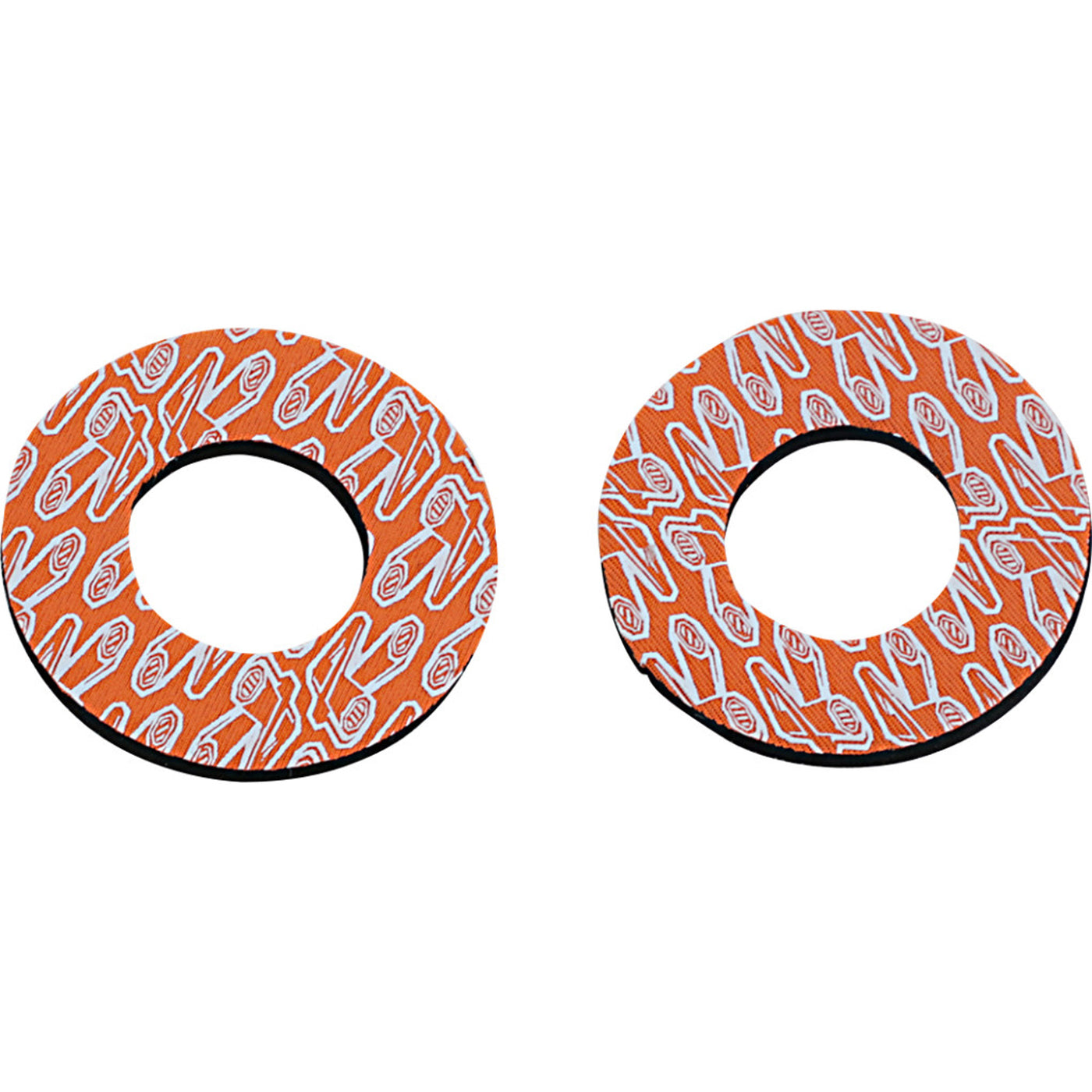 Renthal Grip Donutz White/Orange - Front View