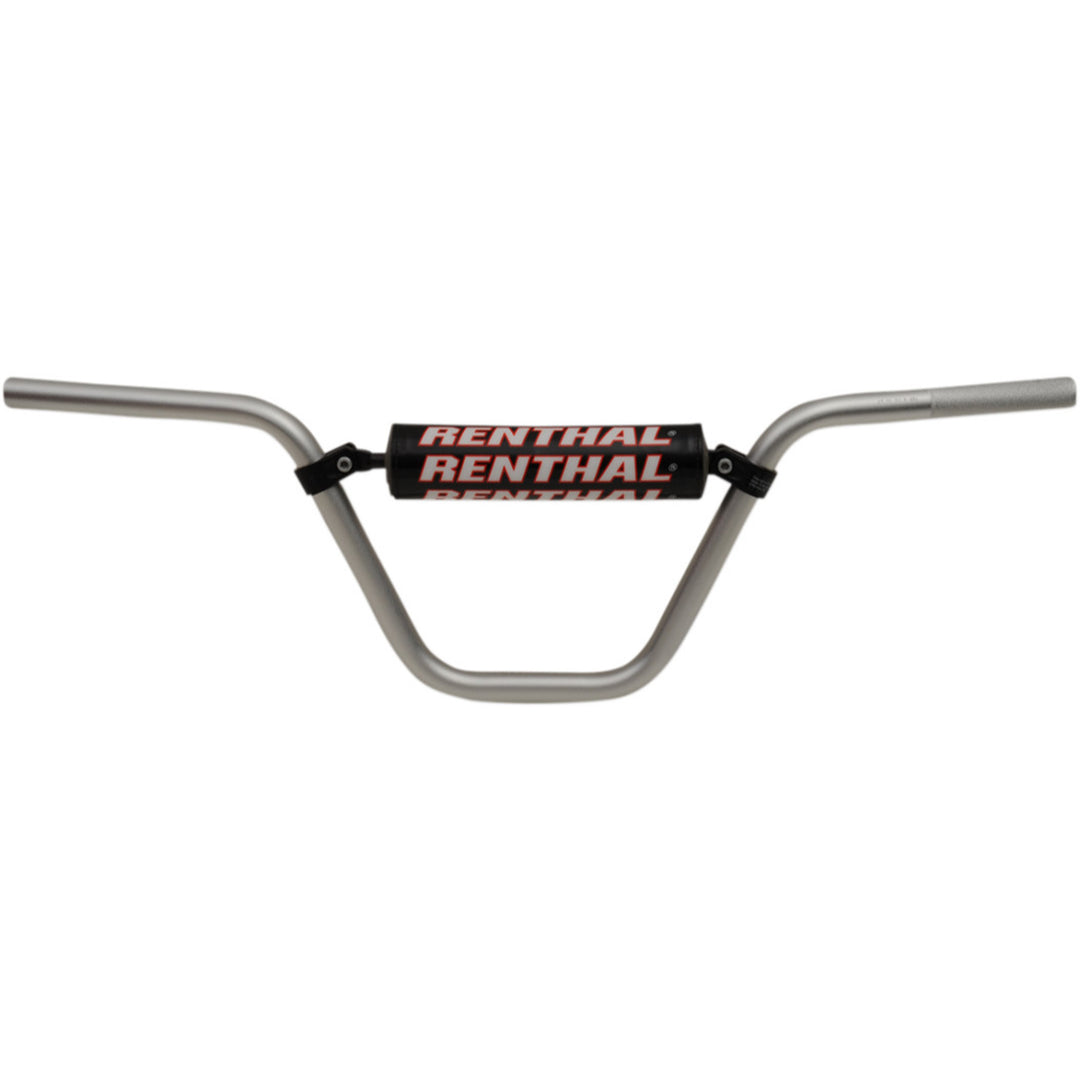 Renthal 7/8" Handlebars - 50cc Playbike Silver - Front View