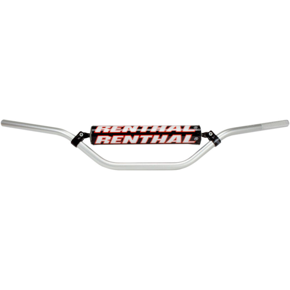 Renthal 7/8" Handlebars - Enduro High Silver - Front View