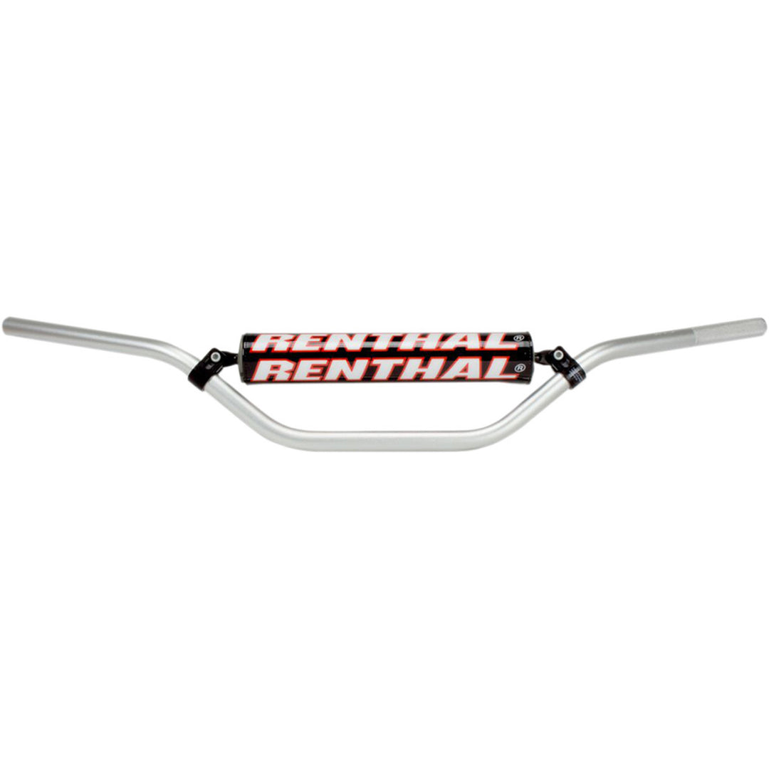 Renthal 7/8" Handlebars - Enduro High Silver - Front View