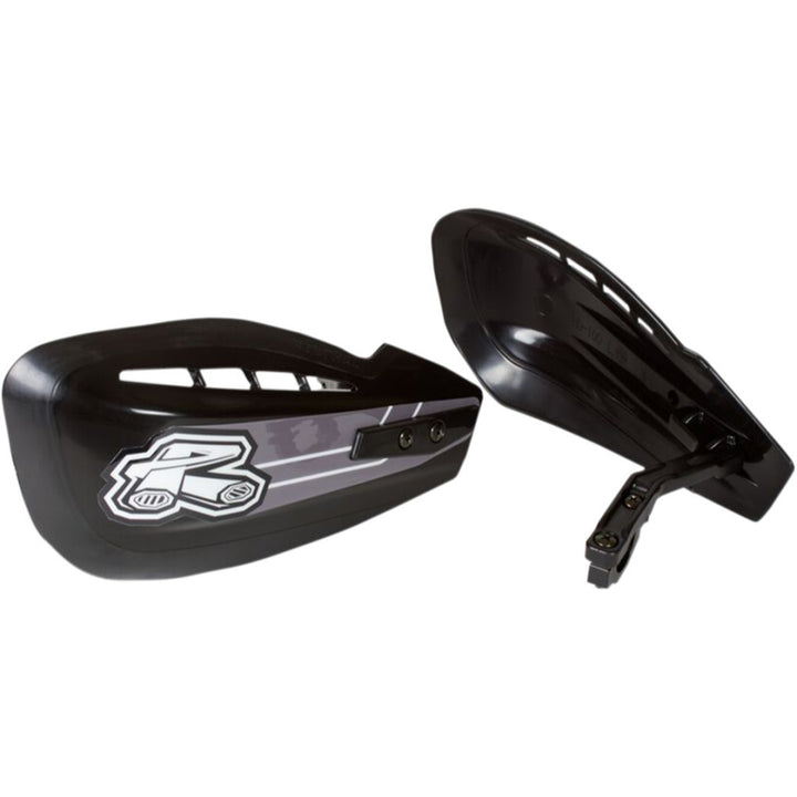 Renthal Moto Handguards Black - Front and Rear Views of Set
