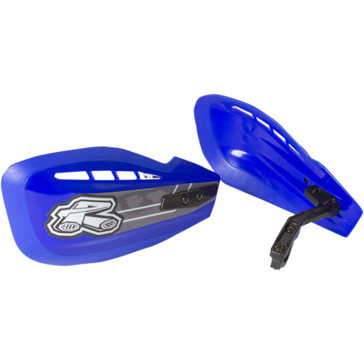 Renthal Moto Handguards Blue - Front and Rear Views of Set