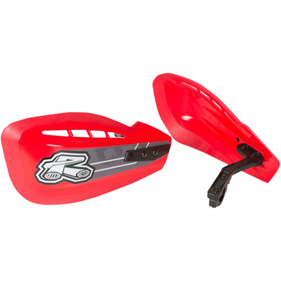 Renthal Moto Handguards Red - Front and Rear Views of Set