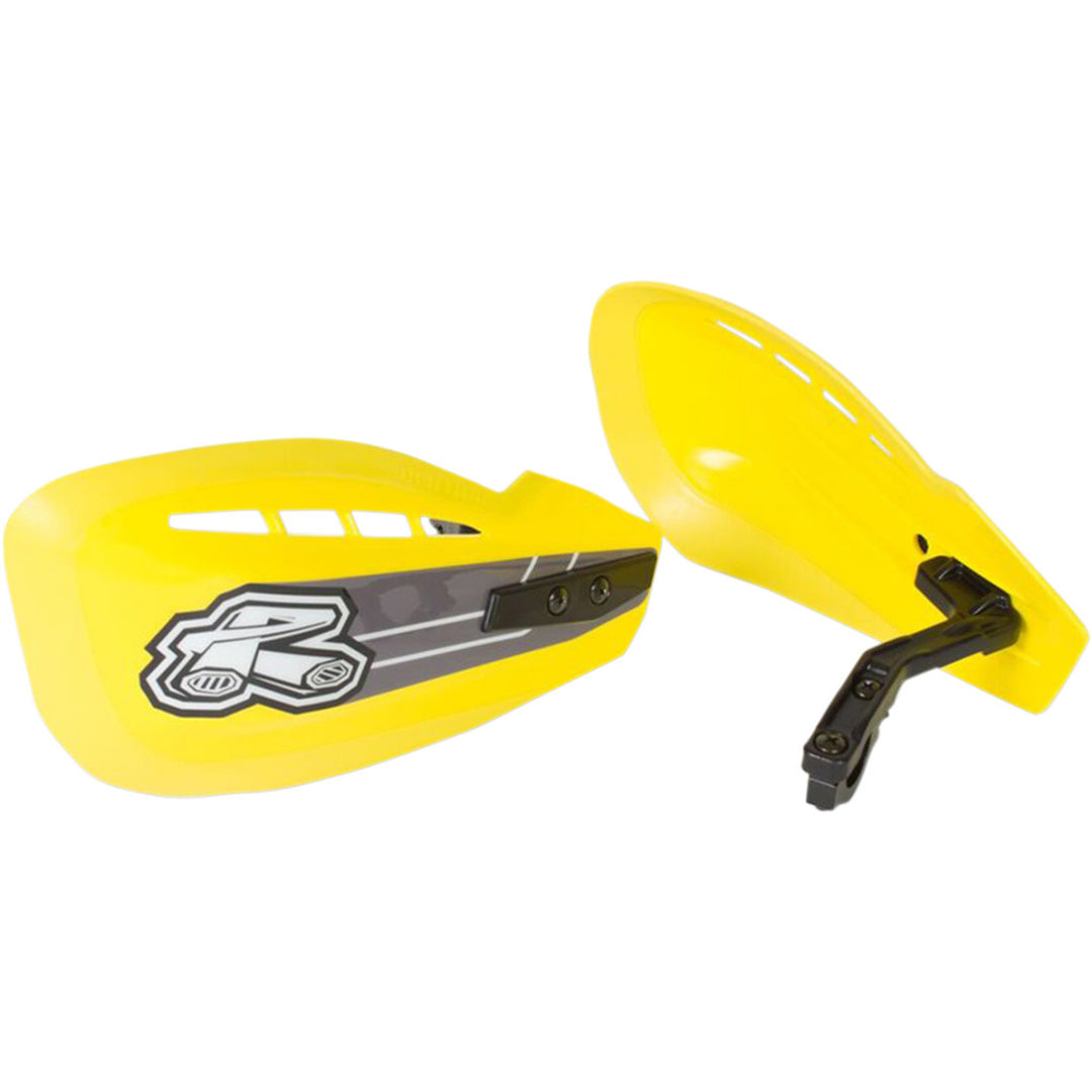 Renthal Moto Handguards Yellow - Front and Rear Views of Set