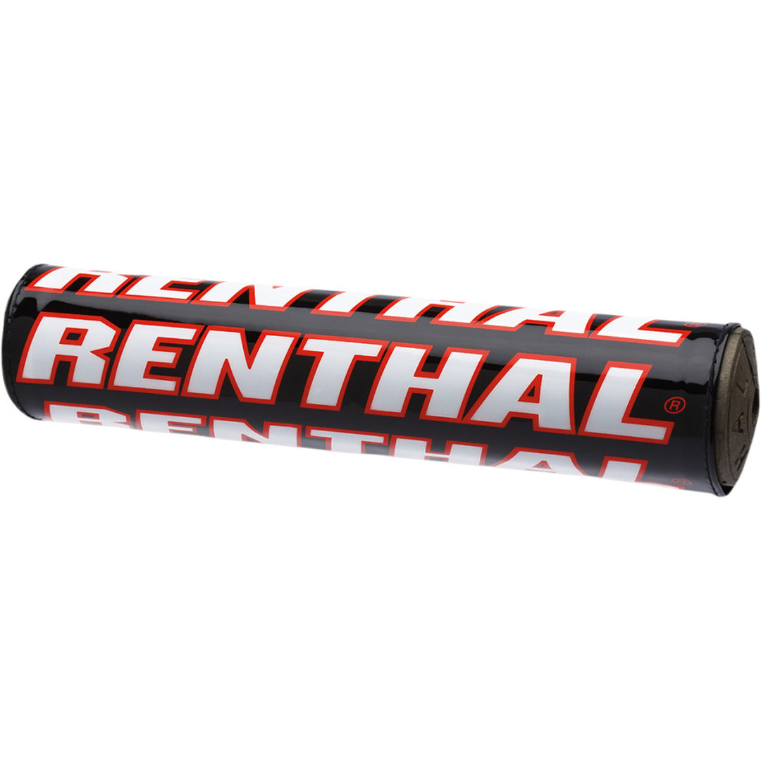 Renthal SX Crossbar Pad - 9 1/2" Black/Red - Angled Front View