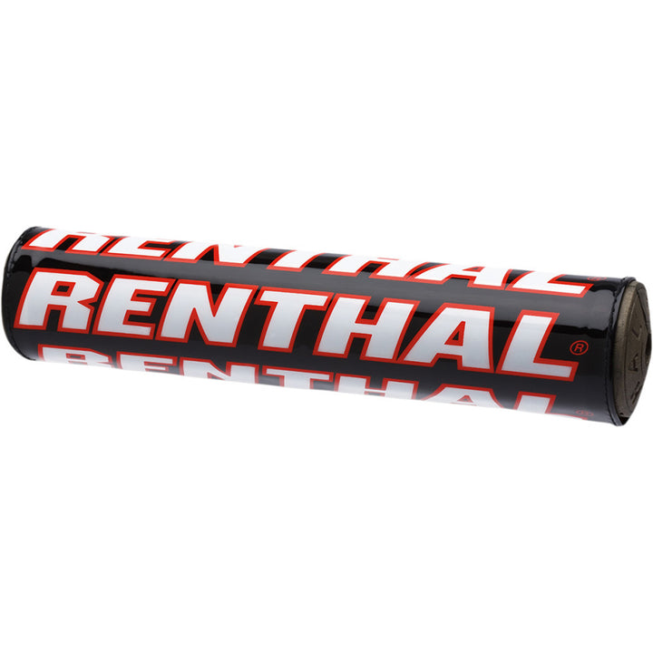 Renthal SX Crossbar Pad - 9 1/2" Black/Red - Angled Front View