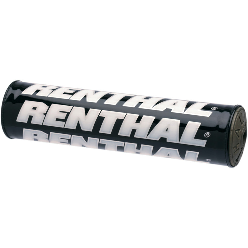 Renthal SX Crossbar Pad - 9 1/2" Shiny Black - Angled Front View