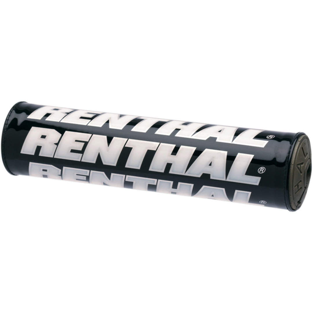Renthal SX Crossbar Pad - 9 1/2" Shiny Black - Angled Front View