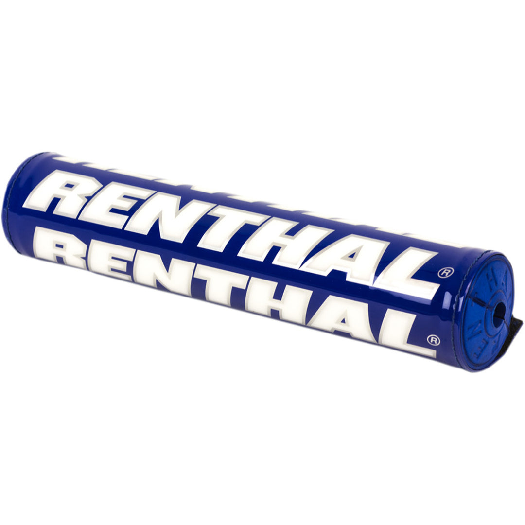 Renthal SX Crossbar Pad - 9 1/2" Limited Edition Blue - Angled Front View
