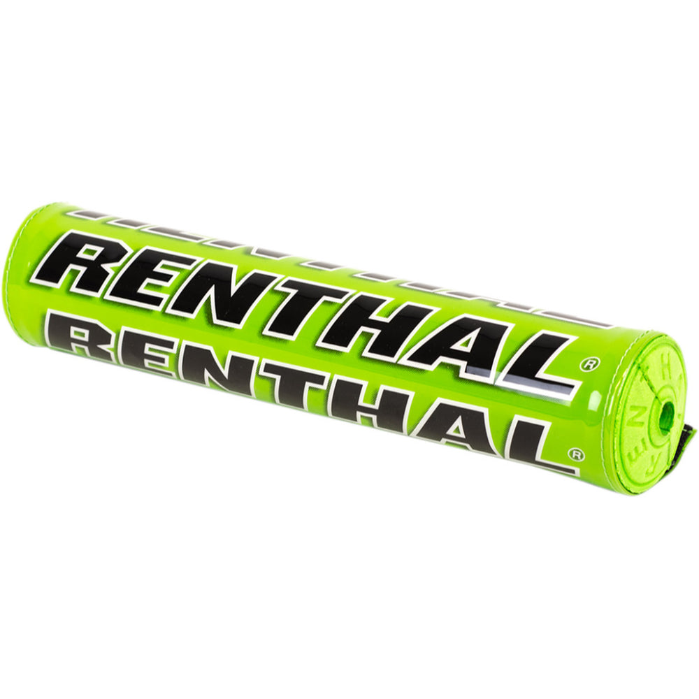 Renthal SX Crossbar Pad - 9 1/2" Limited Edition Green - Angled Front View
