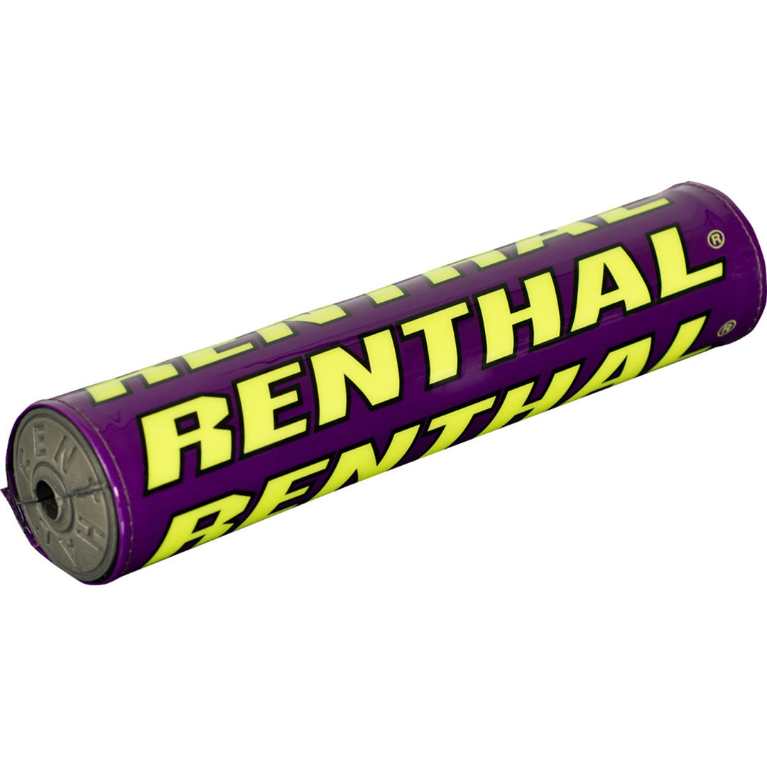 Renthal SX Crossbar Pad - 9 1/2" Limited Edition Purple - Angled Front View