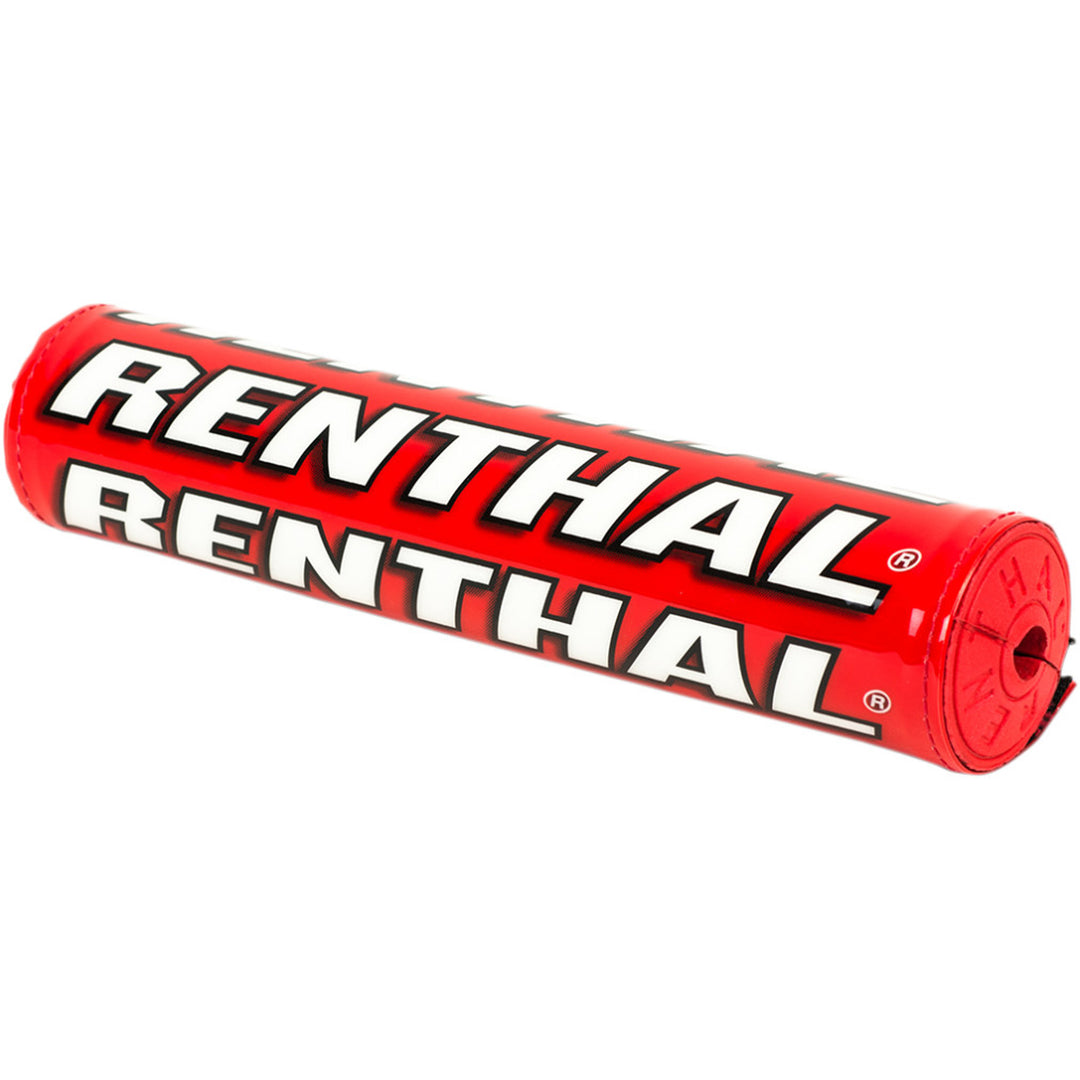 Renthal SX Crossbar Pad - 9 1/2" Limited Edition Red - Angled Front View