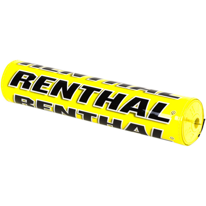 Renthal SX Crossbar Pad - 9 1/2" Limited Edition Yellow - Angled Front View