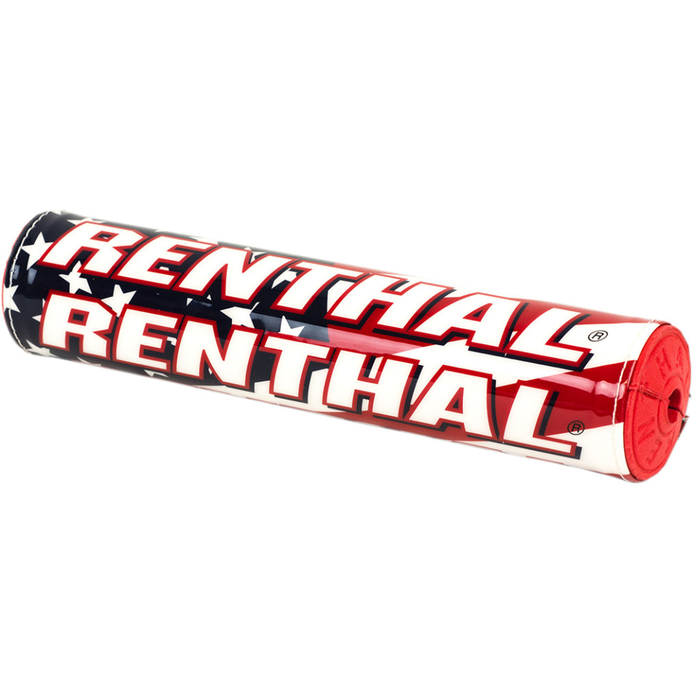 Renthal SX Crossbar Pad - 9 1/2" USA Flag - Angled Front View