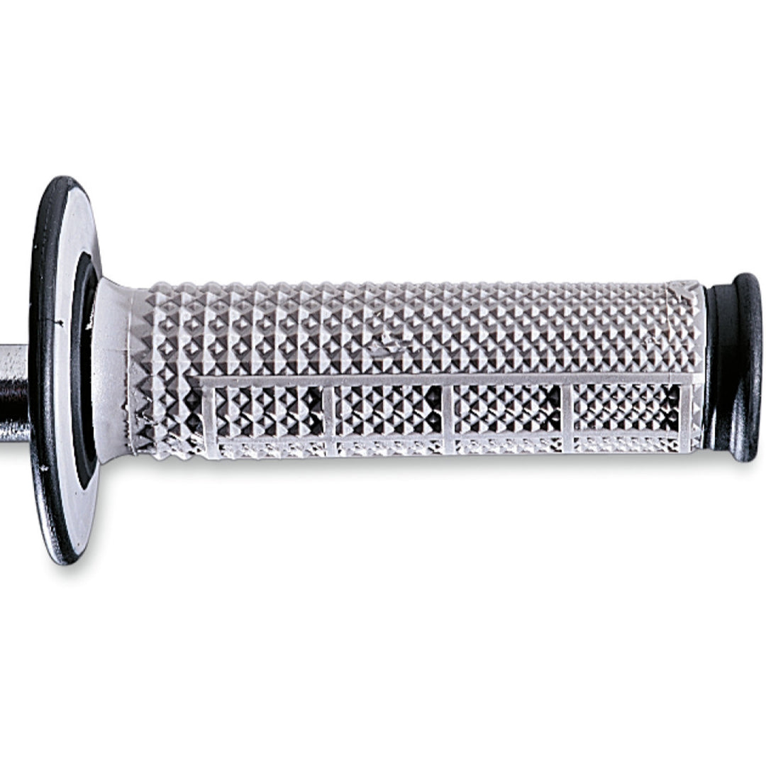 Renthal Tapered Dual-Compound Grips Gray - Full View of Single