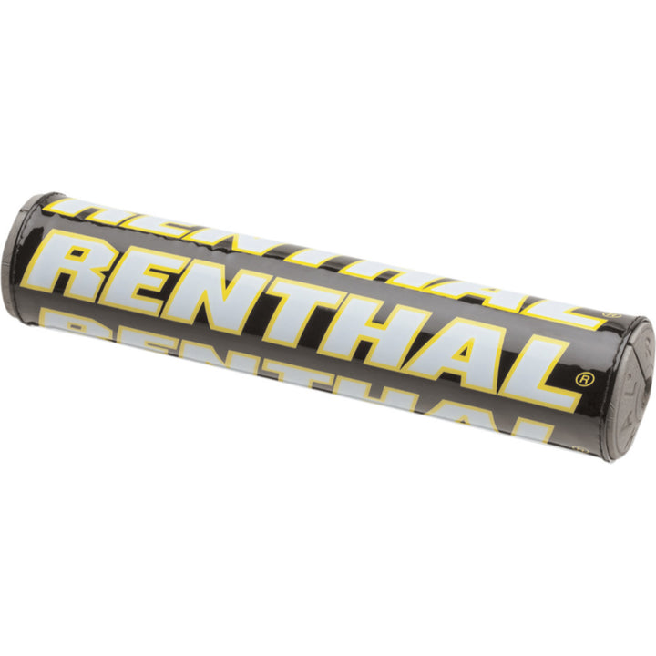Renthal Team Issue Crossbar Pad - 9 1/2" Black/White/Yellow - Angled Front View