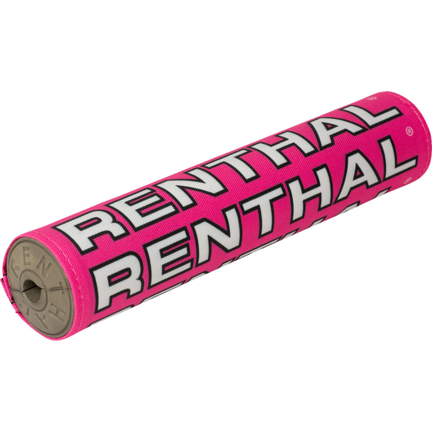 Renthal Vintage SX Crossbar Pad - 10" Pink/Black/White - Angled Front View