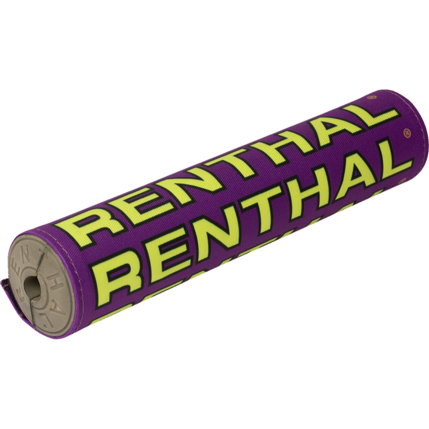 Renthal Vintage SX Crossbar Pad - 10" Purple/Black/Yellow - Angled Front View