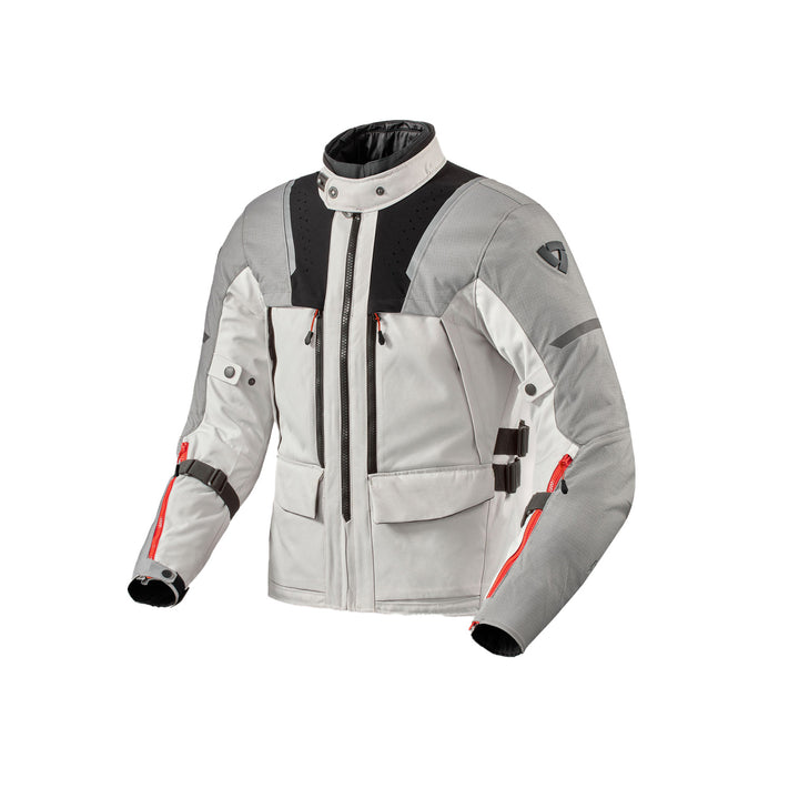 REV'IT! Offtrack 2 H2O Jacket Light Grey/Silver - Front View