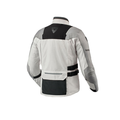 REV'IT! Offtrack 2 H2O Jacket Light Grey/Silver - Rear View