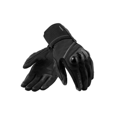 REV'IT! Summit 4 H2O Gloves Black - Back of Hand and Palm Views of Pair