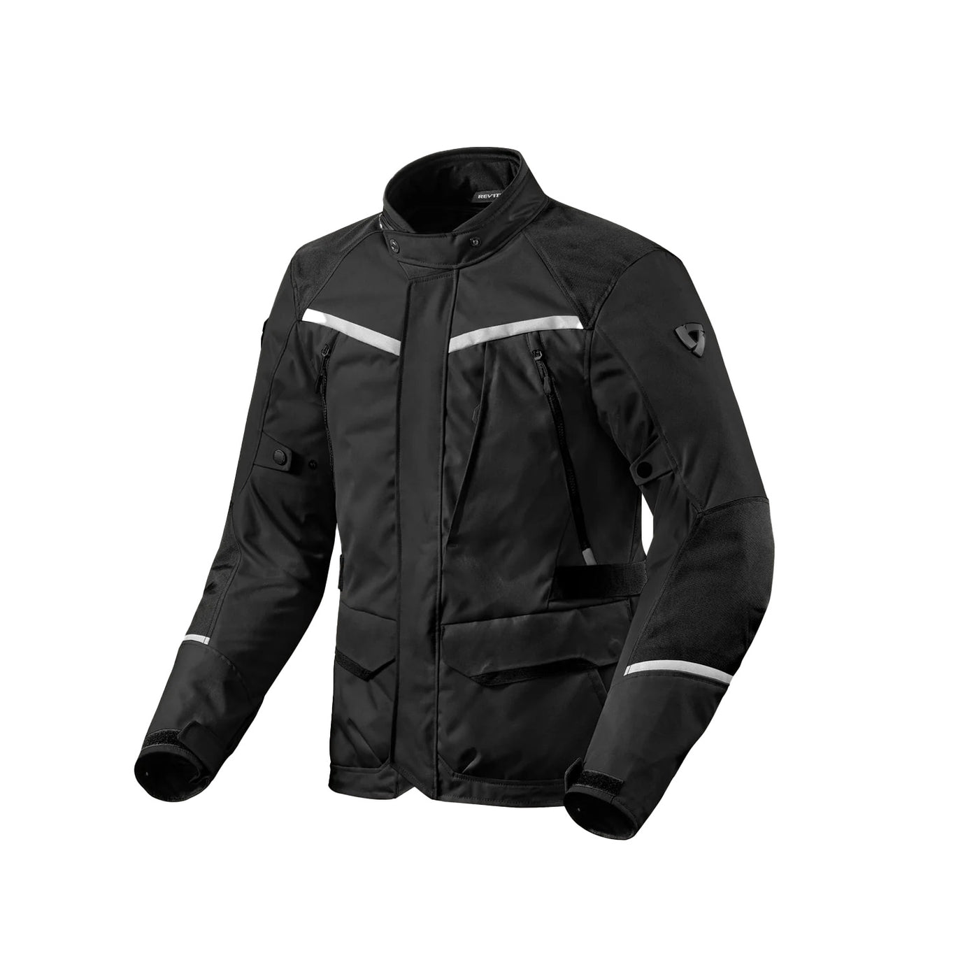 REV'IT! Voltiac 3 H2O Jacket Black/Silver - Front View