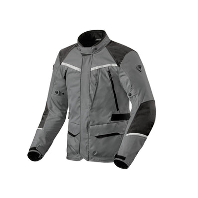 REV'IT! Voltiac 3 H2O Jacket Grey/Black - Front View