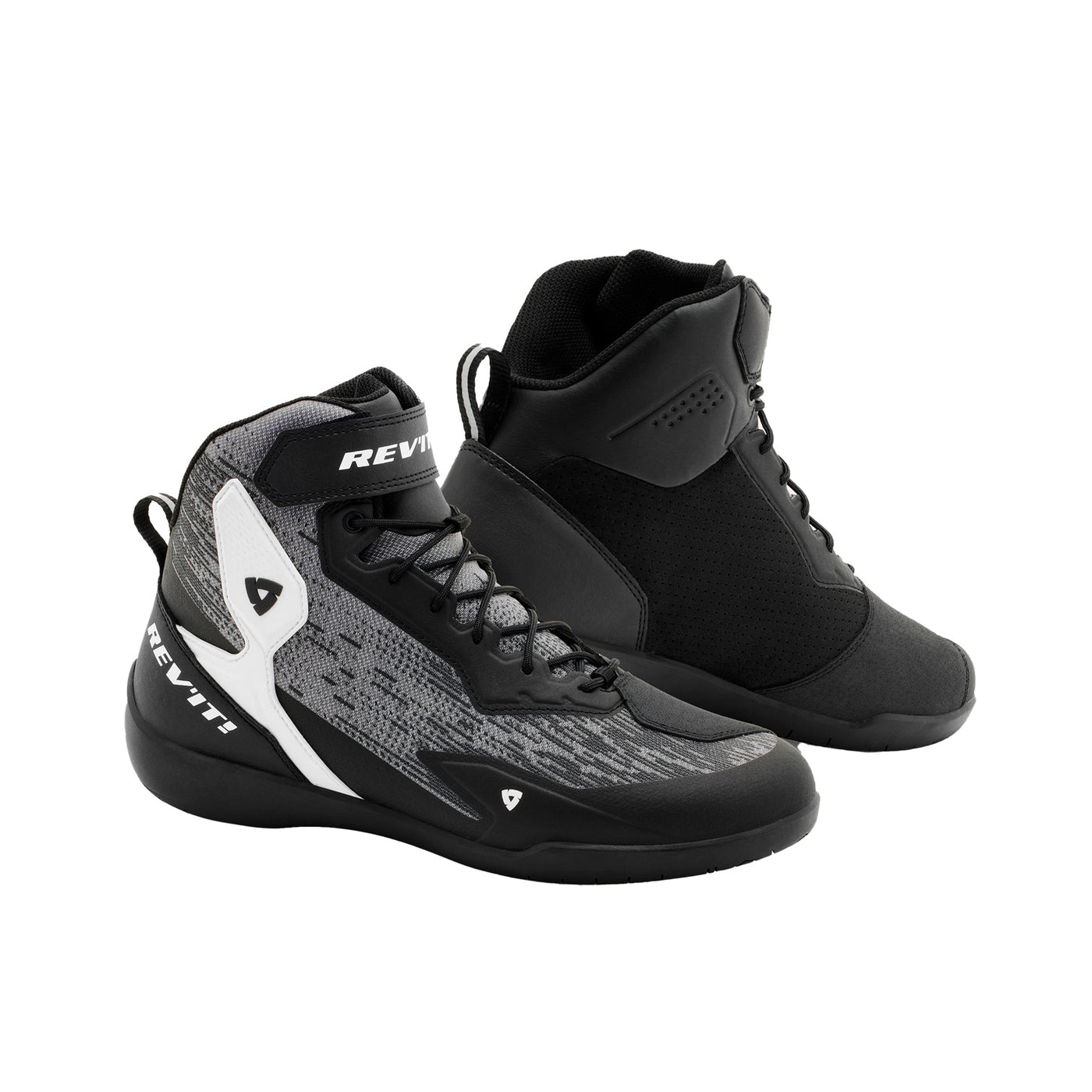 REV'IT! G-Force 2 Air Shoes Black-Grey - Side View of Pair