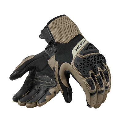 REV'IT! Sand 5 Gloves Sand-Black - Back of Hand and Palm Views of Pair