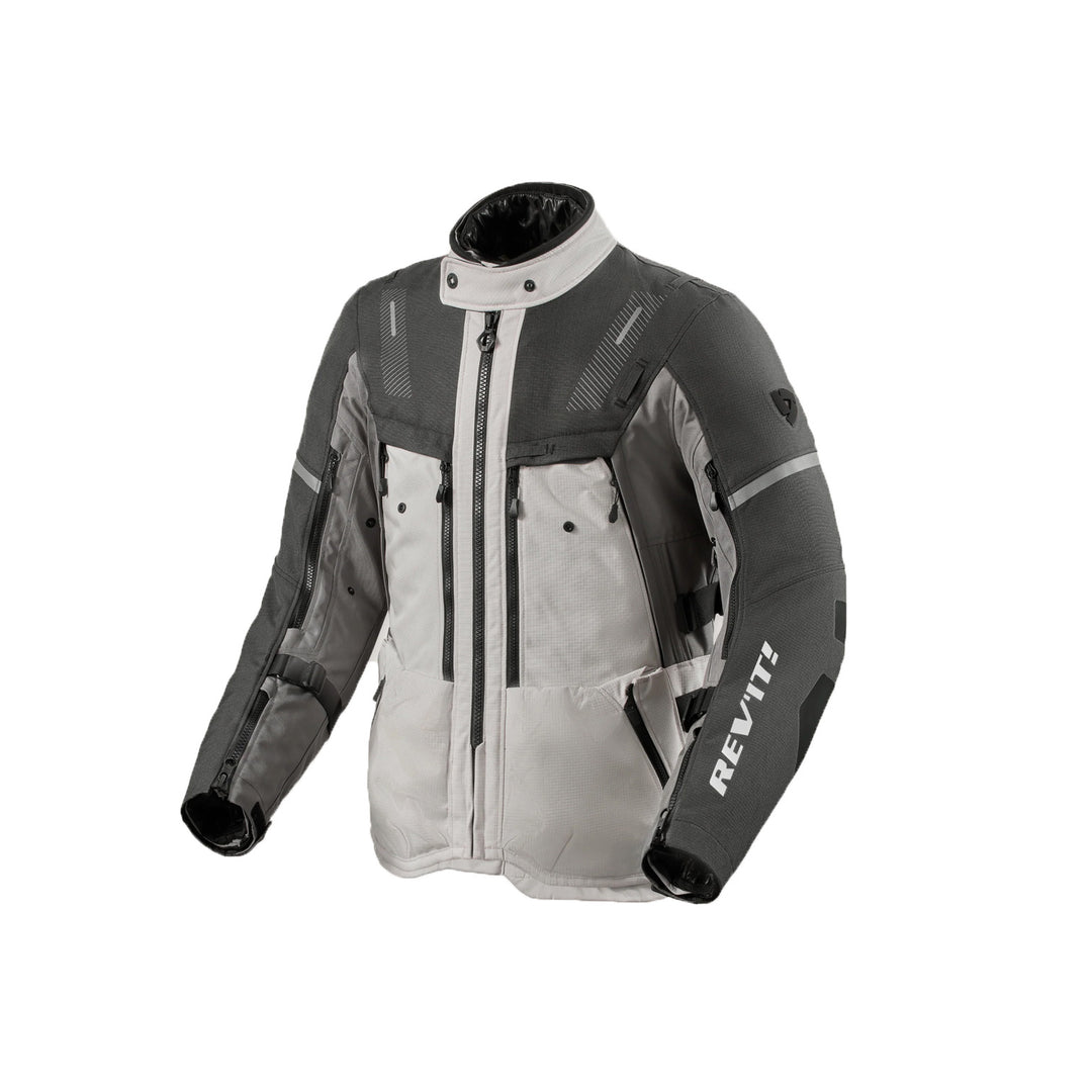 REV'IT! Sand 5 H2O Jacket Silver/Anthracite - Front View