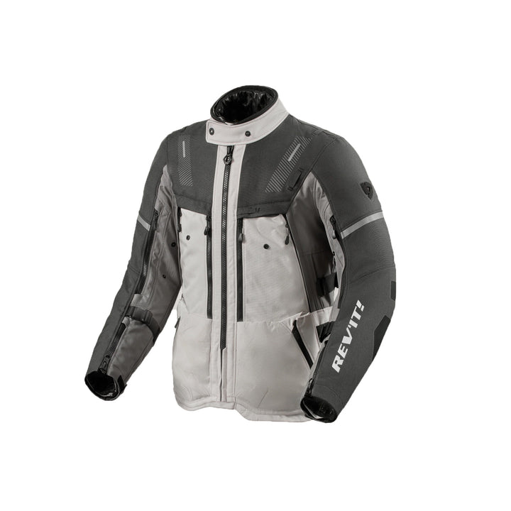 REV'IT! Sand 5 H2O Jacket Silver/Anthracite - Front View