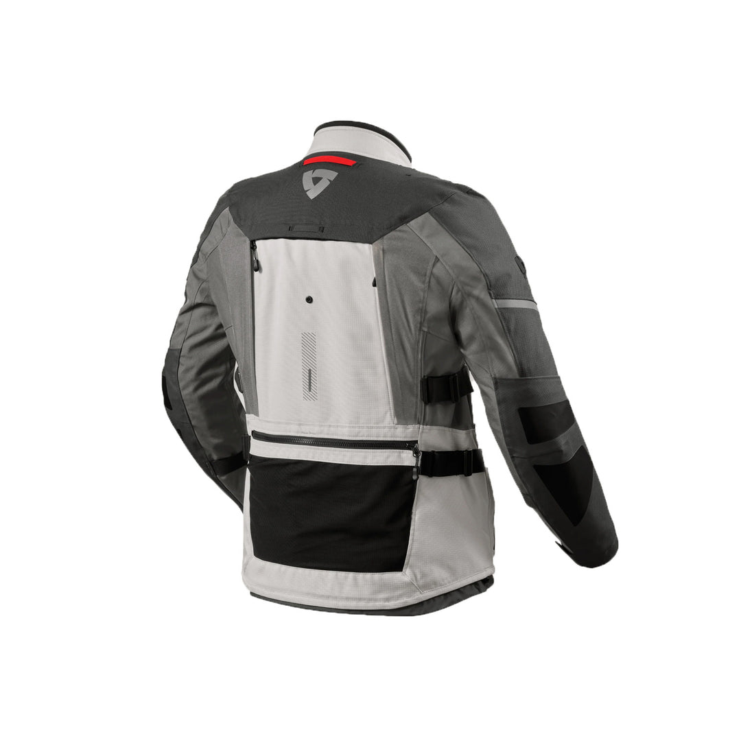 REV'IT! Sand 5 H2O Jacket Silver/Anthracite - Rear View