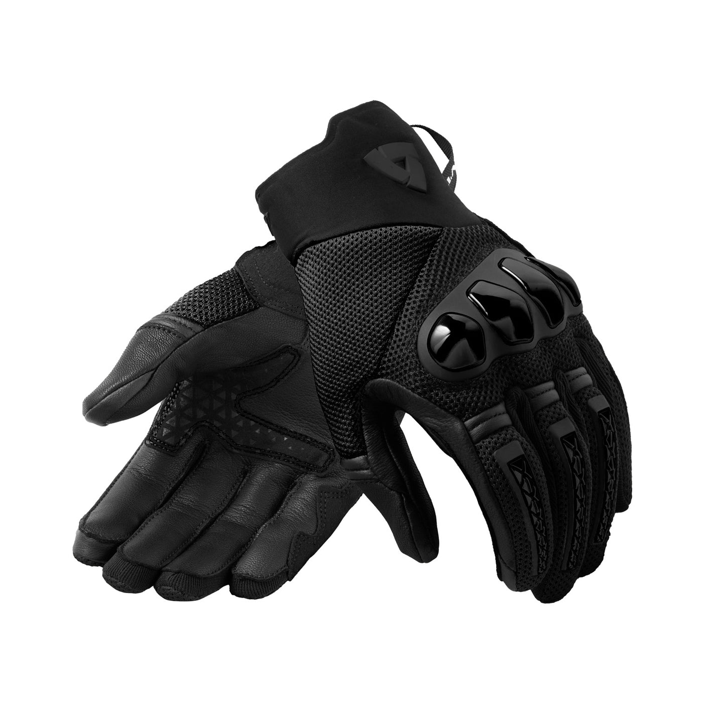 REV'IT! Speedart Air Gloves Black - Back of Hand and Palm Views of Pair