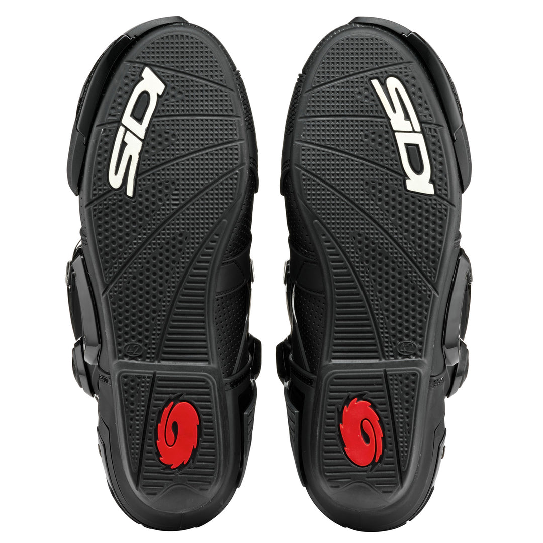 Sidi Rex Air Boots Black - Sole View of Pair
