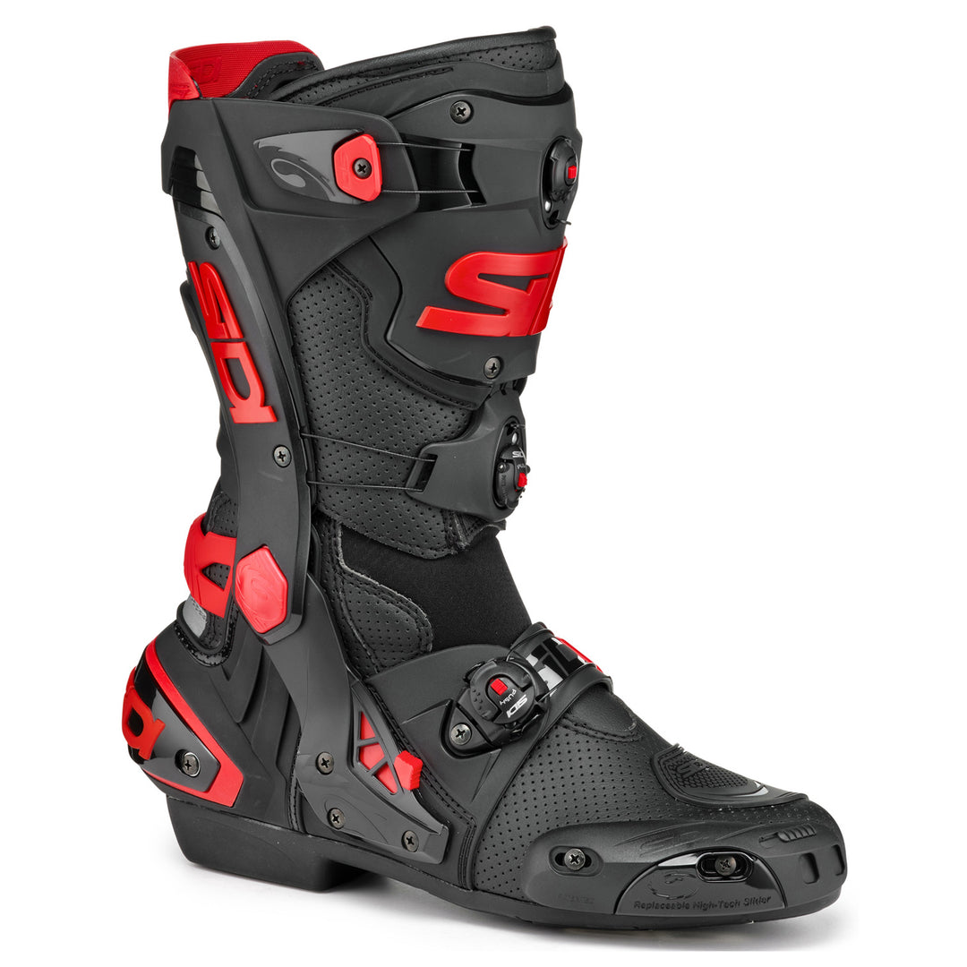 Sidi Rex Air Boots Black/Red - Front Side View