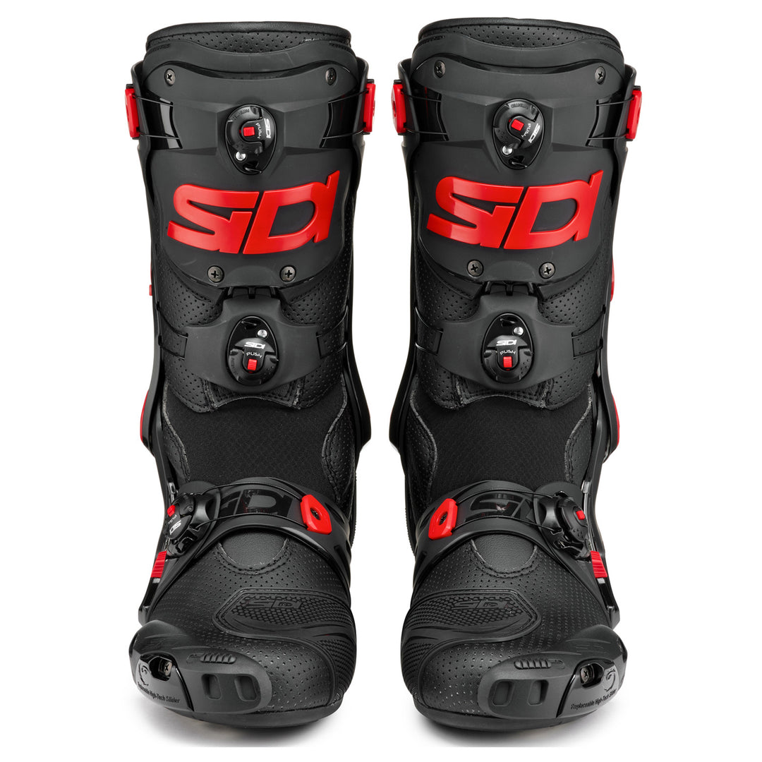 Sidi Rex Air Boots Black/Red - Front View of Pair