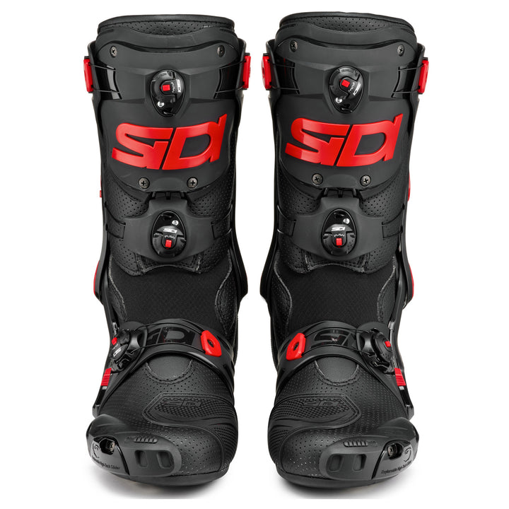 Sidi Rex Air Boots Black/Red - Front View of Pair