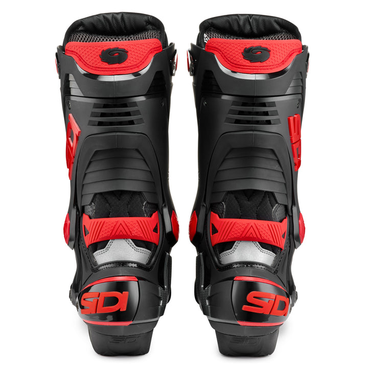 Sidi Rex Air Boots Black/Red - Rear View of Pair