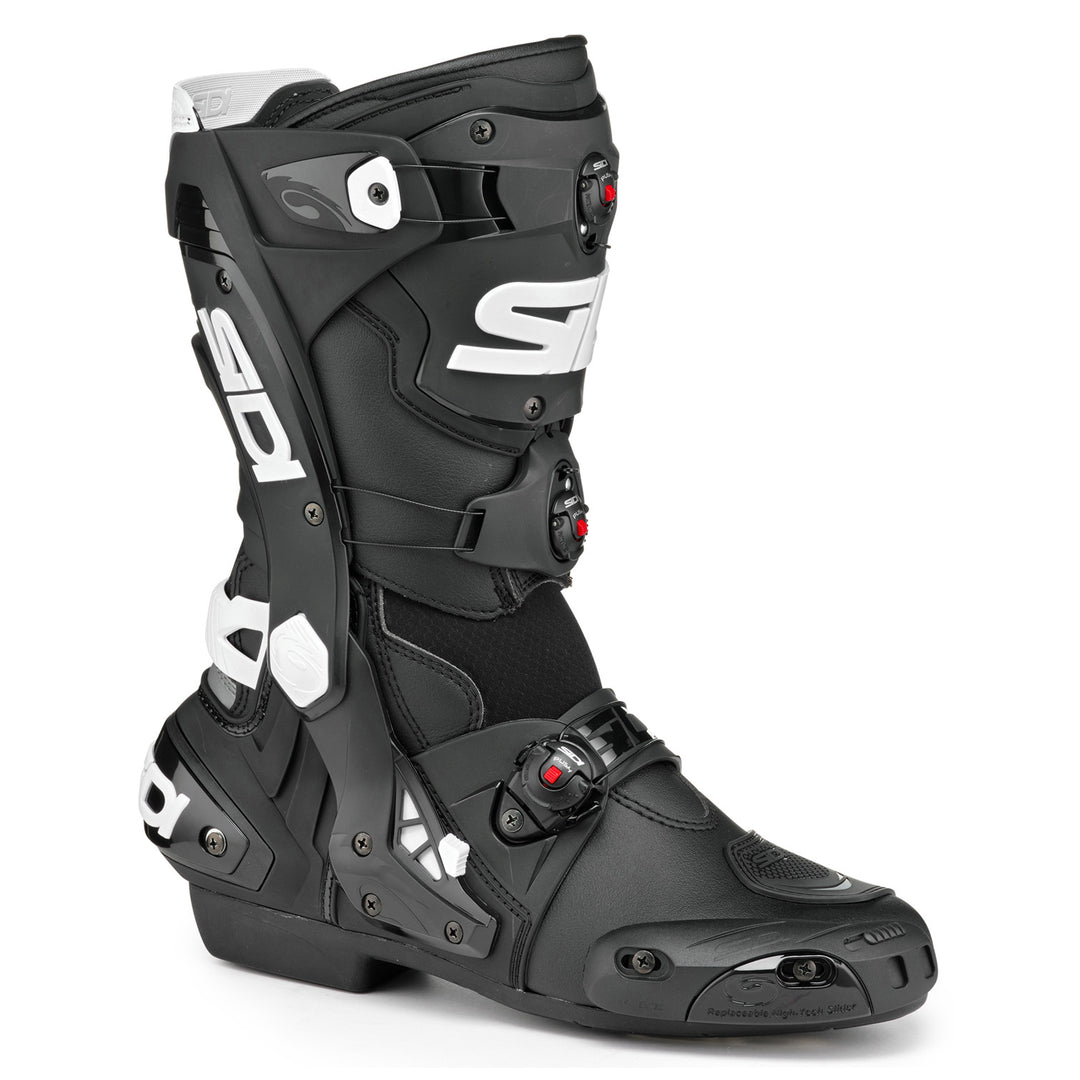 Sidi Rex Boots Black/White - Front Side View