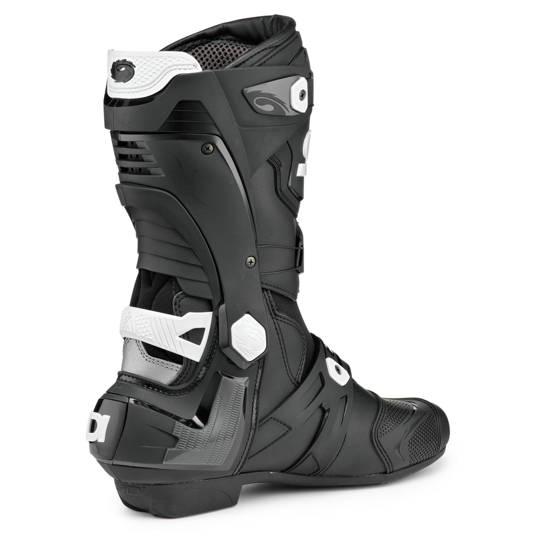 Sidi Rex Boots Black/White - Rear Side View