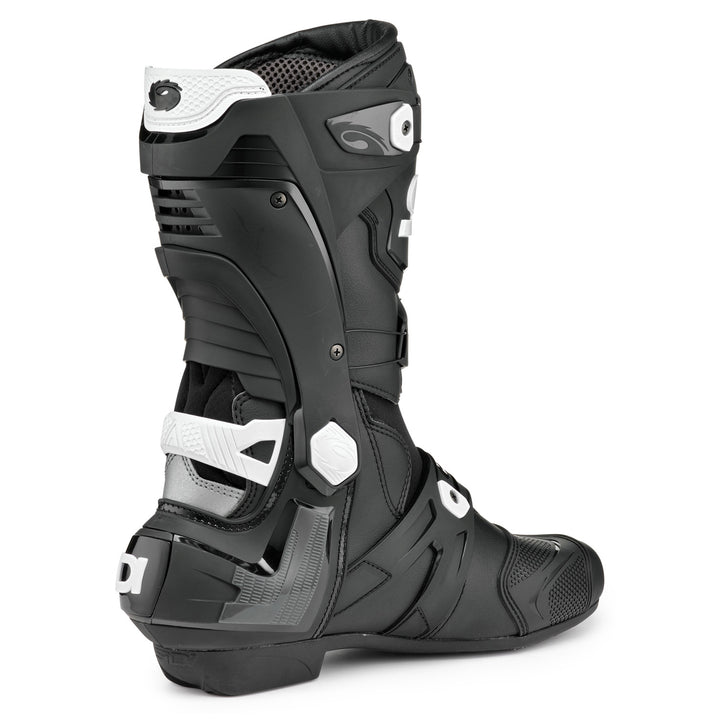 Sidi Rex Boots Black/White - Rear Side View